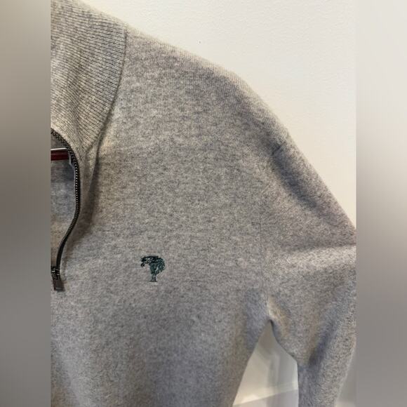Polo Golf Men’s Gray Cashmere 1/4 Zip Old Elm Golf club - Picture 6 of 9